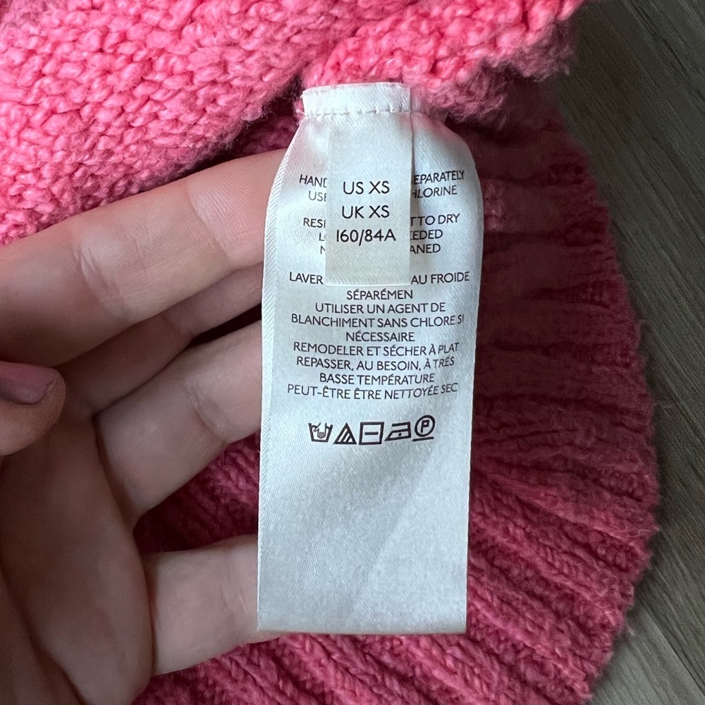 Free People Coral Pink V-Neck Oversized Sweater - Picture 11 of 13